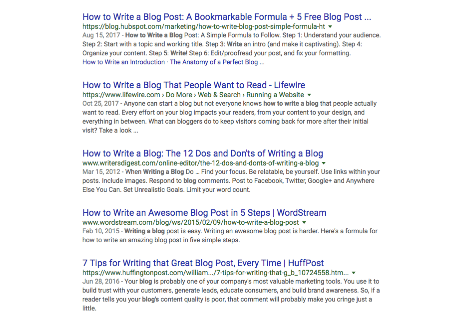 I won't be doing a post about writing a blog post any time soon.